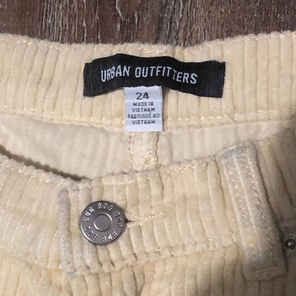 Urban Outfitters Baggy Corduroy Pants Women's 24 Wide Leg Cargo Carpenter Utilit - Picture 2 of 8